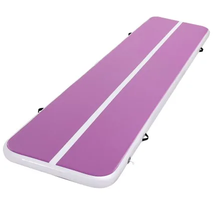 Everfit 4M Inflatable Air Track Mat with Pump - Gymnastics, Yoga, Martial Arts - Durable Purple 1000-Denier Fabric