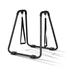 Everfit Dip Station Parallel Bars 250kg Heavy Duty Callisthenics Home Gym Stand with Hanging Rings and Training Straps
