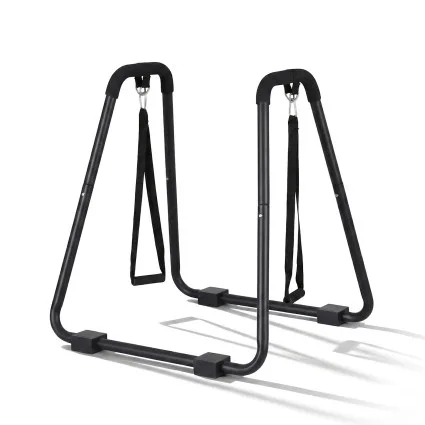 Everfit Dip Station Parallel Bars 250kg Heavy Duty Callisthenics Home Gym Stand with Hanging Rings and Training Straps