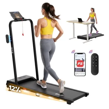 Everfit 3-in-1 Walking Pad Treadmill 2.5HP Foldable Under Desk 12% Incline Bluetooth App Control 90x38cm