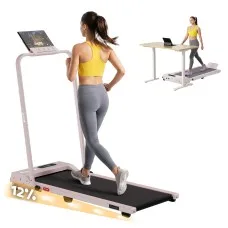 Everfit 3-in-1 Walking Pad Treadmill Foldable Under-Desk 12% Incline 90x38cm 1.86kW Motor 1-14km/h Speed