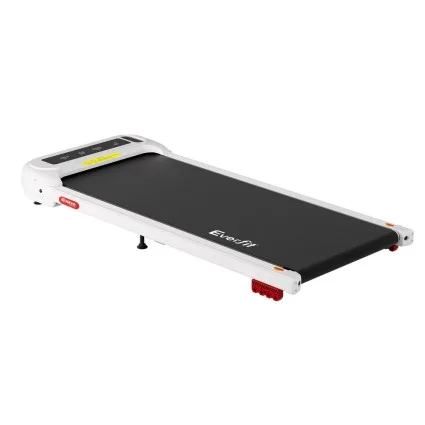 Everfit Electric Walking Pad Treadmill with Incline, Under Desk, 400mm Wide Belt, White, Bluetooth App, No Assembly