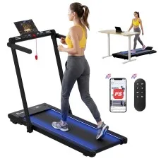 Everfit 3-in-1 Walking Pad Treadmill with RGB LED Belt 3.5HP Foldable Under-Desk Treadmill 14 km/h Running