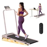 Everfit 3-in-1 Walking Pad Treadmill 12% Incline 2.5HP 40cm Wide Belt Foldable Under Desk Pink