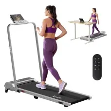 Everfit 3-in-1 Walking Pad Treadmill 12% Incline 2.5HP 14km/h 40cm Belt Foldable Under Desk Silver