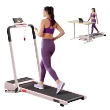 Everfit 3-in-1 Walking Pad Treadmill 20 percent Auto Incline Foldable Under Desk 3.0HP 100x40cm Pink