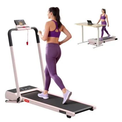 Everfit 3-in-1 Walking Pad Treadmill 20 percent Auto Incline Foldable Under Desk 3.0HP 100x40cm Pink