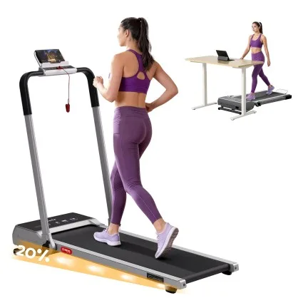 Everfit 3-in-1 Walking Pad Treadmill 3.0 HP Auto Incline 20% 100x40 cm Foldable Under Desk Silver Pink