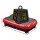 Everfit Vibration Platform with Resistance Ropes, Red - 120 Speed Levels, 120kg Capacity, Reflexology Surface
