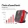 Everfit Vibration Platform with Resistance Ropes, Red - 120 Speed Levels, 120kg Capacity, Reflexology Surface