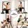 Everfit Foldable Chin Up Tower, Adjustable Dip Station, Steel, Black, 200kg Capacity, Home Gym, 5-in-1 Exercise Station