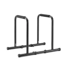 Everfit Dip Station Parallette Bars Adjustable Home Gym Workout Stand 200kg Black Non-Slip Foam Grips