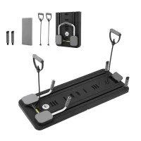 Everfit Foldable Pilates Reformer Ab Exercise Board, Black - Full-Body Workout, Non-Slip, Adjustable, Compact Design Everfit Foldable Pilates Reformer Ab Exercise Board, Black - Full-Body Workout, Non-Slip, Adjustable, Compact Design