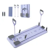 Everfit Foldable Pilates Reformer Board: Full-Body Workout, Adjustable Resistance, Non-Slip Handles, Purple, 106x41x3 cm Everfit Foldable Pilates Reformer Board: Full-Body Workout, Adjustable Resistance, Non-Slip Handles, Purple, 106x41x3 cm