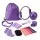 Everfit 15‑Piece Pilates Ring Set for Women Home Workout Kit with Ball Bands Strap Socks Carry Bag Purple