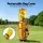 Everfit Rolling Golf Cart Bag with Spinner Wheels Telescopic Handle Cooler Pocket Synthetic Leather Yellow