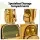 Everfit Rolling Golf Cart Bag with Spinner Wheels Telescopic Handle Cooler Pocket Synthetic Leather Yellow