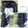 Everfit Lightweight Golf Stand Bag with Dual Backpack Straps Independent Club Dividers PU Nylon Blue