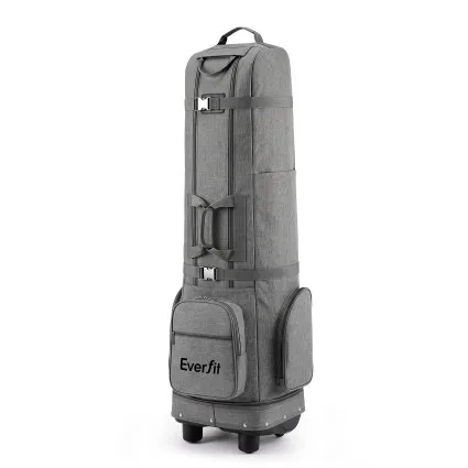Everfit Golf Travel Bag Flight Cover with Wheels Soft Case Grey