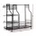 Everfit Black Metal Golf Bag Storage Organiser with Wheels, Fits 2 Bags, Includes 3 Shelves & Club Display Stand