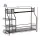 Everfit Golf 3 Bag Storage Rack Metal Garage Organiser with Wheels Club Display Stand Black 132cm L x 42cm W x 100.5cm H