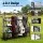 Everfit Golf 3 Bag Storage Rack Metal Garage Organiser with Wheels Club Display Stand Black 132cm L x 42cm W x 100.5cm H