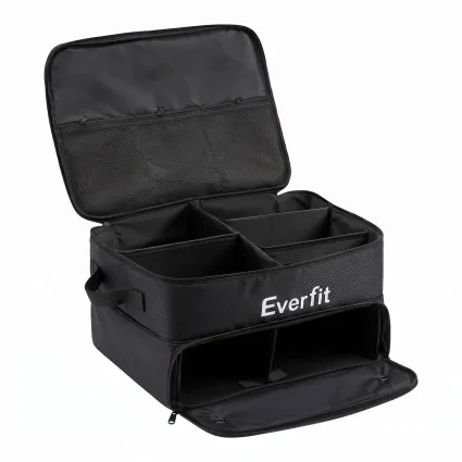 Everfit Golf Trunk Organiser with Ventilated Shoe Compartment Black
