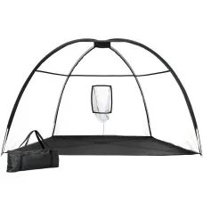 Everfit 3.5m Portable Golf Practise Net with Durable 80G Mesh, Fibreglass Frame, Target Pocket & Carry Bag Black