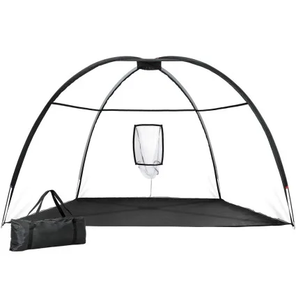 Everfit 3.5m Portable Golf Practise Net with Durable 80G Mesh, Fibreglass Frame, Target Pocket & Carry Bag Black