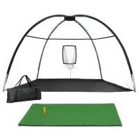 Everfit 3.5m Golf Practise Net with 80G Mesh & Fibreglass Frame, Includes Driving Mat with Non-Slip Base & Target Pocket