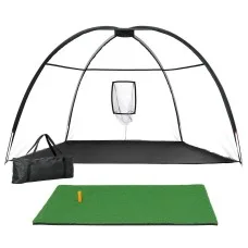 Everfit 3.5m Golf Practise Net with 80G Mesh & Fibreglass Frame, Includes Driving Mat with Non-Slip Base & Target Pocket