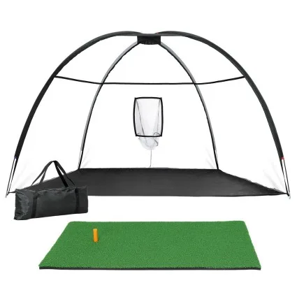 Everfit 3.5m Golf Practise Net with 80G Mesh & Fibreglass Frame, Includes Driving Mat with Non-Slip Base & Target Pocket