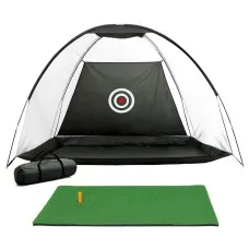 Everfit 3M Golf Practise Net & Training Mat Set - Durable Mesh, Fibreglass Frame, Indoor/Outdoor, Portable & Foldable