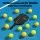 Everfit 12PC Pickleball Set 40-Hole Durable PE Balls 74mm Official Size Indoor Outdoor Green Yellow