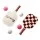 Everfit Pickleball Paddle Set Fibreglass Surface Honeycomb Core Includes Bag and 4 Balls Brown Checker
