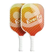 Everfit Pickleball Paddle Set Fibreglass Surface Honeycomb Core 2 Rackets 4 Balls Carry Bag Orange 2026