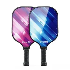 Everfit Fibreglass Pickleball Paddle Set with Honeycomb Core 2 Paddles 4 Balls Carry Bag 700g 40x20x3.2cm