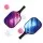 Everfit Fibreglass Pickleball Paddle Set with Honeycomb Core 2 Paddles 4 Balls Carry Bag 700g 40x20x3.2cm