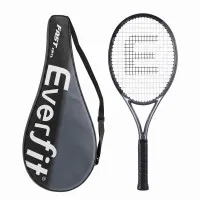 Everfit 27 Inch Tennis Racquet Lightweight Aluminium Beginner Adult Black with Nylon Strings