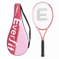 Everfit 27 Inch Tennis Racquet Lightweight Beginner Adult Players Pink with Cushioned Grip and Nylon Strings