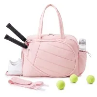 Everfit Tennis Tote Bag 35L Pink with Two-Racket Compartment and Ventilated Shoe Storage Pocket