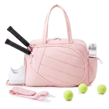 Everfit Tennis Tote Bag 35L Pink with Two-Racket Compartment and Ventilated Shoe Storage Pocket