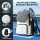 Everfit Foldable Tennis Racket Backpack for 2 Rackets with Shoe Compartment Grey and White