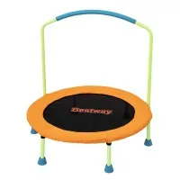 Bestway 91.4cm Kids Trampoline Foldable Rebounder with Foam Handlebar Safety Padding Orange Ages 3+