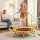 Bestway 91.4cm Kids Trampoline Foldable Rebounder with Foam Handlebar Safety Padding Orange Ages 3+