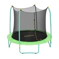Bestway 8ft Xtreme Air Trampoline 2.44m Safety Enclosure Foam Poles 48 Springs Powder Coated Frame 80kg