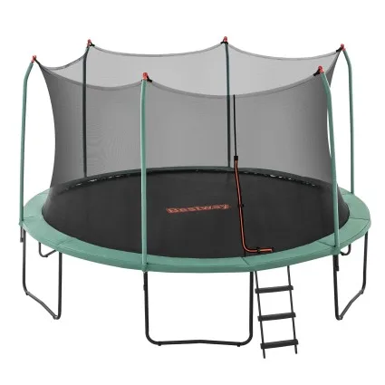 Bestway Xtreme Air 14ft Trampoline 4.27m Dark Green with Safety Net Ladder Anchors QuickSpring for Ages 6+