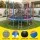 Everfit 14FT Kids Outdoor Trampoline Rebounder with Enclosure Net Storage Bag 150kg Weight Capacity
