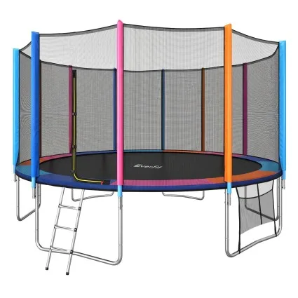 Everfit 16FT Kids Trampoline Rebounder with Enclosure Net Storage Bag and 150kg Capacity