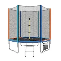 Everfit 6FT Kids Trampoline Rebounder with 60kg Capacity, Enclosure Net, Step Ladder and Storage Bag